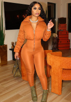 Women Winter Stretch Zipper Warm Jumpsuit Women Winter Stretch Zipper Warm Jumpsuit