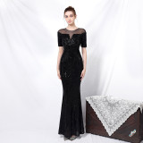 Plus Size Women Sequin Formal Party Evening Dress