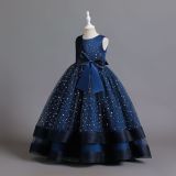 Children's Clothing Polka Dot Children's Bow Princess Dress Girl Flower Kids Dress