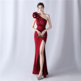 Flower Evening Dress Wedding Formal Party Gown