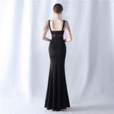 Beading See-Through Wedding Party Formal Dinner Evening Dress