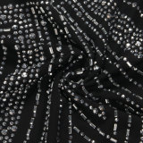 Women's Beaded Feather Off Shoulder Bodycon Dress