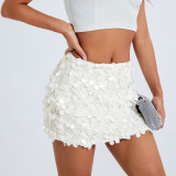 Spring Irregular Sequin Fashion Short Mini Skirt Women's Clothes