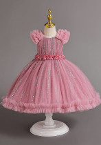 Children's Dress Sequin Flower Princess Dress Baby Girl Christmas Dress Kids Dress Children's Dress Sequin Flower Princess Dress Baby Girl Christmas Dress Kids Dress