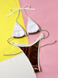 Women BikiniSolid Sexy Two Pieces Swimwear