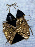 Women ClothingThree-Piece BikiniSolid Sexy Women Two Pieces Swimwear