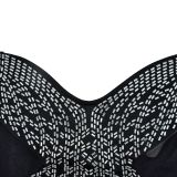 Fashion Women's Solid Color Mesh Beaded Straps Long Dress