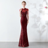 Plus Size Women Sequin Formal Party Evening Dress