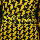 Women's Autumn and Winter V-neck Puff Sleeve Slim Waist Printed Wide Leg Plus Size African Jumpsuit