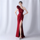 Flower Evening Dress Wedding Formal Party Gown