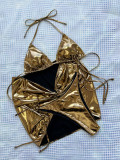 Women ClothingThree-Piece BikiniSolid Sexy Women Two Pieces Swimwear