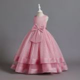 Children's Clothing Polka Dot Children's Bow Princess Dress Girl Flower Kids Dress