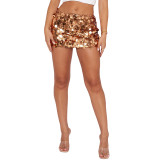 Spring Irregular Sequin Fashion Short Mini Skirt Women's Clothes