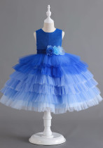 Children's Clothing Gradient Tutu Children's Dress Princess Dress Girl Flower Dresses