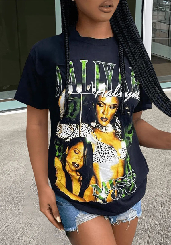 Women Short Sleeve Printed T-Shirt