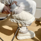 Thick-soled waterproof down snow boots