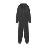Women Casual Zip Hooded Jumpsuit