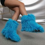 Wool Boots For Women Winter Imitation Fur Snow Boots