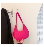 Solid Color Chic Women's Bag Trendy Summer Pattern Underarm Bag Casual Shoulder Handbag
