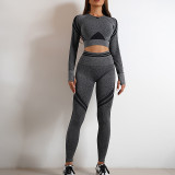 Fitness Suit Tank Yoga Top Short-Sleeved Knitting Fitness Yoga Clothes For Women