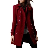 Autumn And Winter Double Breasted Casual Women's Jacket