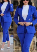 Casual Fashion Business Two Piece Blazer Pants Solid Women's Suit Casual Fashion Business Two Piece Blazer Pants Solid Women's Suit
