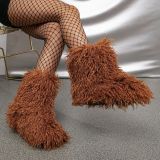 Wool Boots For Women Winter Imitation Fur Snow Boots