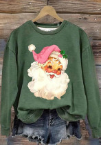 Women'schristmas Printed Round Neck Long Sleeve T-Shirt