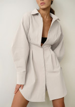 Women French Long Sleeve Vintage Dress