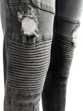 Women Stretch Ripped Denim Pants