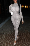 Women knitting long sleeve Jumpsuit