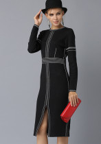 Women knitting Basic Bodycon Sweater Dress