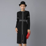 Women knitting Basic Bodycon Sweater Dress