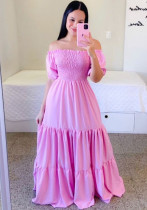 Women Off Shoulder Floral Off Shoulder Solid Dress Women Off Shoulder Floral Off Shoulder Solid Dress