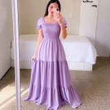 Women Off Shoulder Floral Off Shoulder Solid Dress