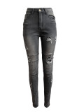 Women Stretch Ripped Denim Pants