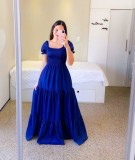 Women Off Shoulder Floral Off Shoulder Solid Dress