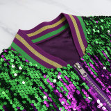 Spring Autumn Women's Long Sleeve Sequined Jacket