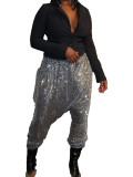 Women Autumn and Winter Sequins Pant