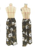 Women Casual Camo Printed Cargo Pants