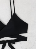 Women Sexy Solid Two Pieces Bikini Swimwear