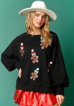 Women Christmas Sequin Long Sleeve Top Women Christmas Sequin Long Sleeve Top