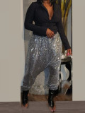Women Autumn and Winter Sequins Pant