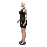 Women's Fashion Round Neck Sleeveless Bodycon Sexy Dress For Women