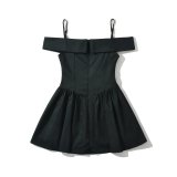 Winter Off Shoulder Slim Waist Solid Color Sexy Short Dress