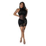 Women's Fashion Round Neck Sleeveless Bodycon Sexy Dress For Women