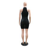 Women's Fashion Round Neck Sleeveless Bodycon Sexy Dress For Women