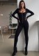 Women's Winter Fashion Slim Zipper Long Sleeve Jumpsuit