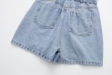 Summer Career Versatile Women's Denim Short Jumpsuit