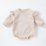 Girls Autumn and Winter Long Sleeve Solid Romper